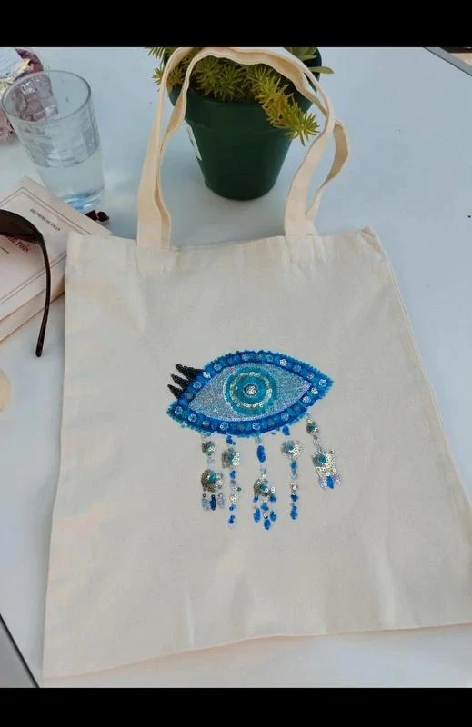 Tote bag Abundancia & Protección con el ojo de Nazar – photo 4